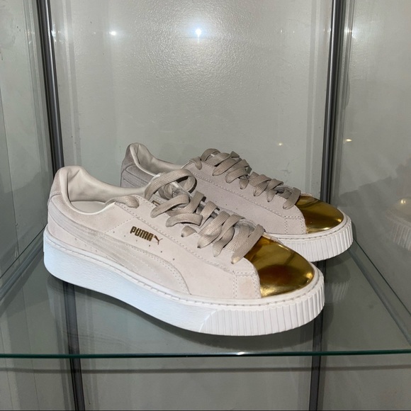 Puma Suede Platform Core Gold Toe - Picture 7 of 7